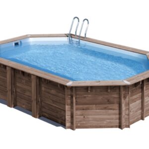 Gre Macadamia Oval Wooden Swimming Pool 632 x 335 x 130